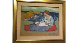 Пикассо "Мать и ребенок у моря"